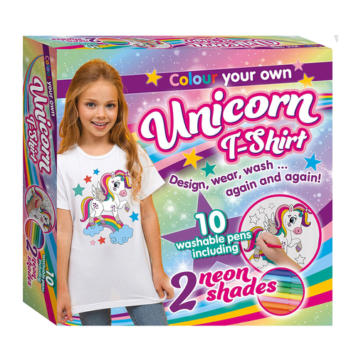 Bookoli Fun Box 7: Colour Your Own Unicorn T-Shirt Craft Activity Kit 
