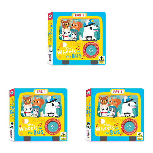 3PK Bookoli Wheels On The Bus Sing Along Book Kids/Children
