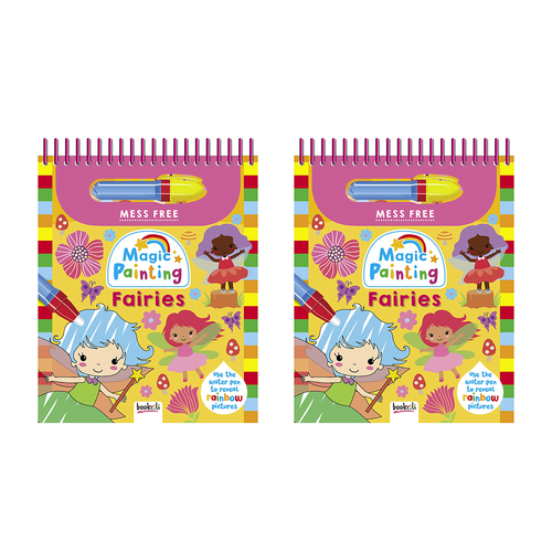 2PK Bookoli Magic Painting Fairies Kids/Children Colouring Book 3-12y