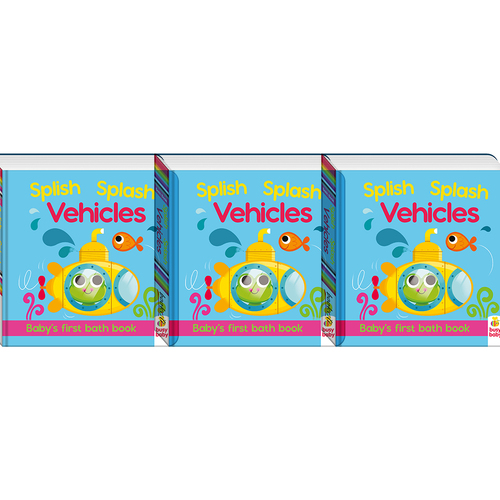 3x Bookoli Colour Magic: Vehicles Babies/Toddlers Bathtime Book 0y+