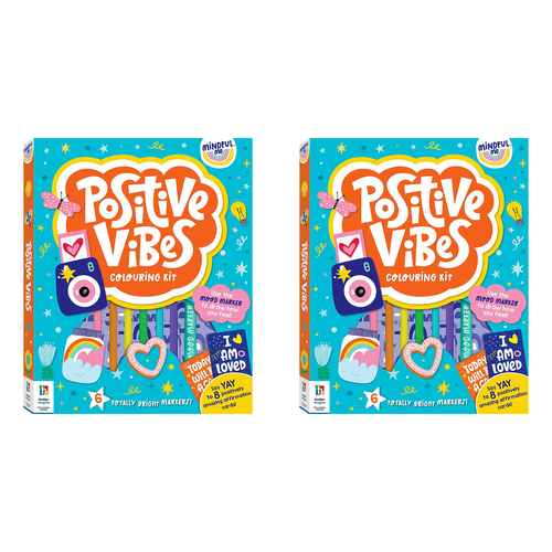 2x Elevate Mindful Me Positive Vibes Colouring Activity Kit 6y+