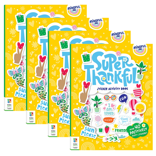 4x Elevate Mindful Me Super Thankful Sticker Activity Book 6y+