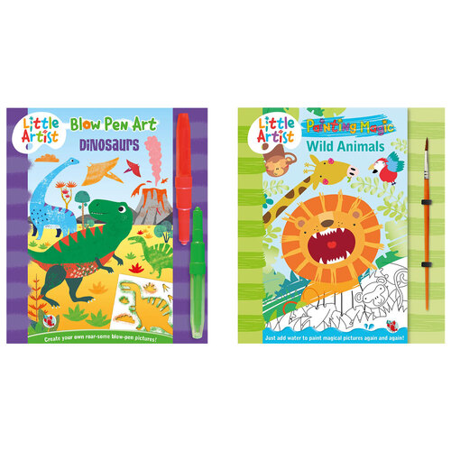 2pc Laughing Lobster Little Artists Paint Magic and Blow Pen Art Set 5y+