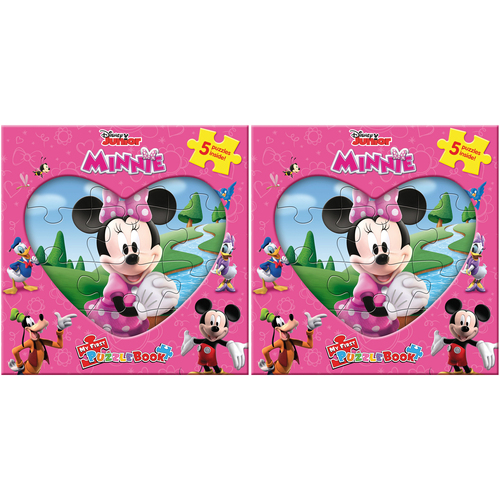 2PK Disney Minnie My First Puzzle Book Kids Jigsaw 3y+