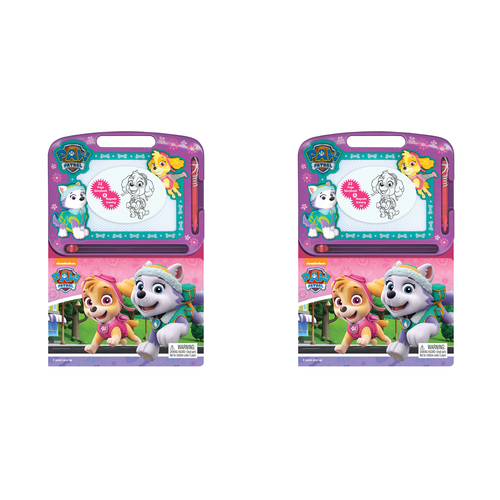 2PK Paw Patrol Girls Learning Series Kids Drawing Pad w/ Book 3y+