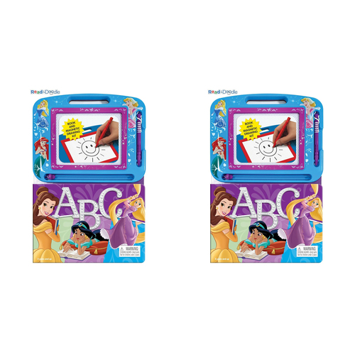 2PK Disney Princess Abc 2024 Learning Series Kids Drawing Pad w/ Book 3y+