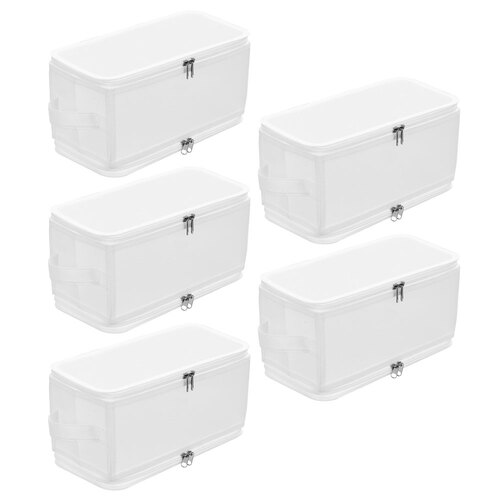 5PK Boxsweden 6.7L Foldaway Storage Box - White