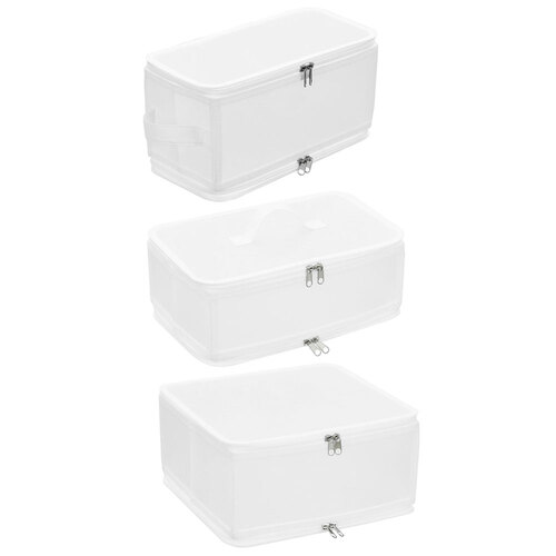 3pc Boxsweden 6.7L/6.8L/13L Foldaway Storage Box - White