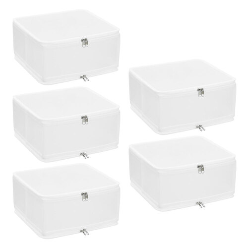 5PK Boxsweden 13L Foldaway Storage Box - White