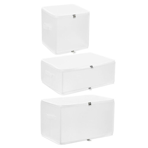 3pc Boxsweden 27L/36L/47L Foldaway Storage Box - White