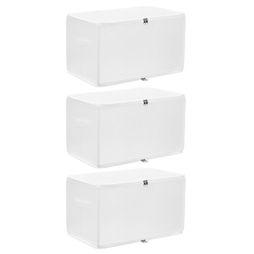 3PK Boxsweden 47L Foldaway Storage Box - White
