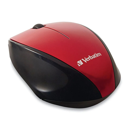 Verbatim Wireless Optical Multi Trac Blue Series LED Mouse Red