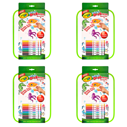 4PK Crayola Kids/Childrens Creative Whiteboard w/8 Washable Markers Set 36m+