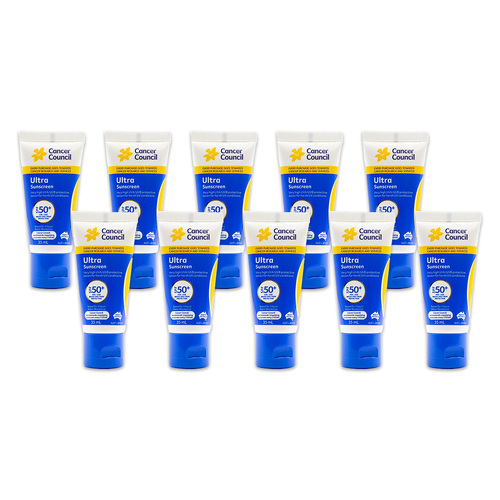 10PK Cancer Council 35ml Ultra Sunscreen SPF50+ Body Lotion