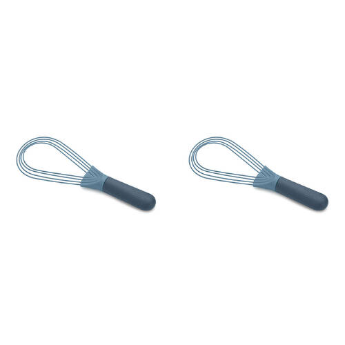 2PK Joseph & Joseph Twist 2-in-1 Flat/Balloon Kitchen Whisk - Blue