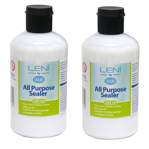 2x Boyle Leni All Purpose 250ml Clear Gloss Surface Sealer