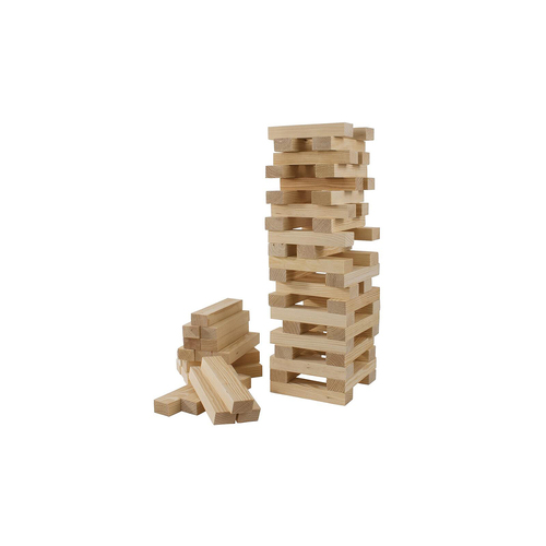 Formula Sports Wooden Tumble Tower Game Kids Adults Toy