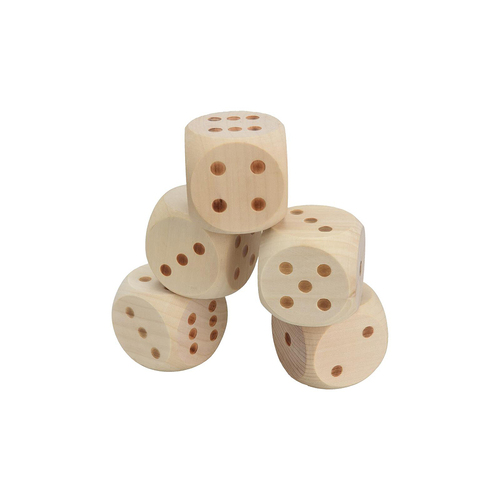 Formula Sports 5cm Yatzy Outdoor Wooden Dice Outdoor Toy