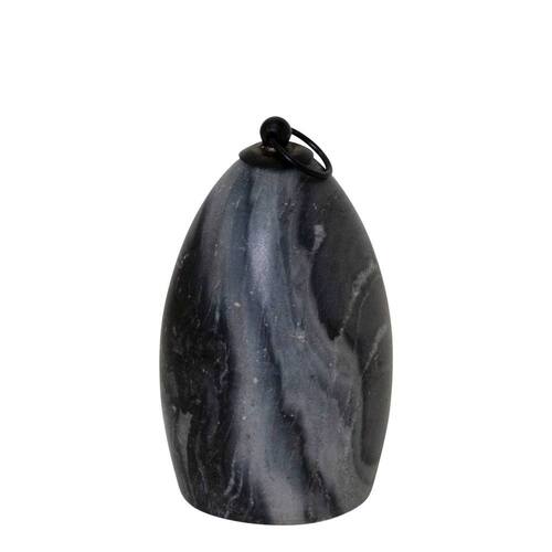 J.Elliot Nessa 14x9cm Door Stop w/ Metal Ring Handle - Grey Marble
