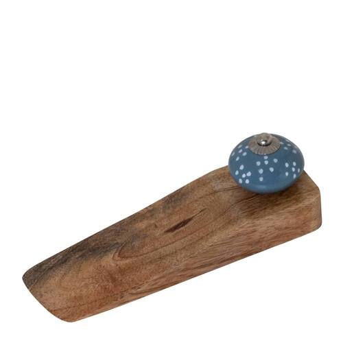 J. Elliot Jayda Door Stop 16x5x5cm Natural & Steel Blue