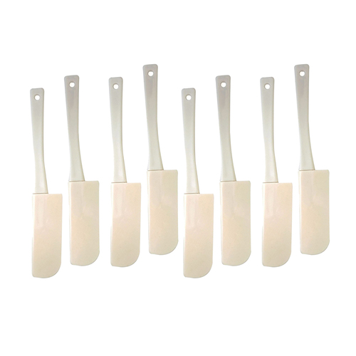 4x 2pc Cuisena Mini Rubber Spatula Utensil Set - White