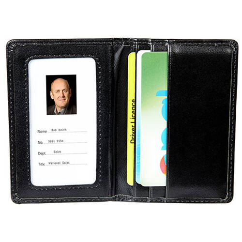 Rexel Cards Pass Holder Wallet  - Black Leatherette Finish
