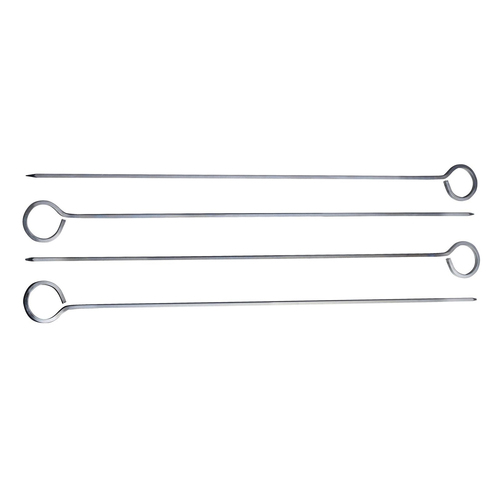 6x 4pc Cuisena 30cm Stainless Steel Skewer Set - Silver