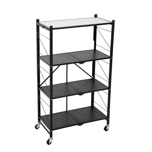 Boxsweden Move 4 Tier Foldaway Trolley 68X35X119CM Black