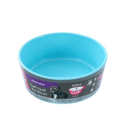 Paws & Claws 500ml Tuff Stuff Pet Bowl Assorted