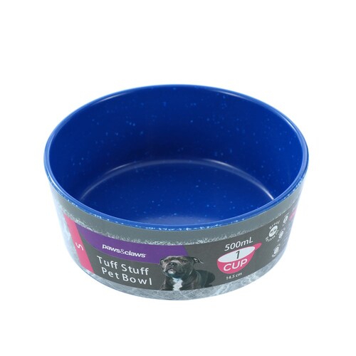Paws & Claws 14.5cm/500ml Tuff Stuff Pet Bowl Medium - Blue