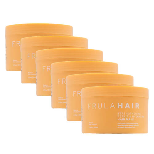 6PK Frula Hair Mask Strengthening Repair & Hydrating Care For All Types 200ml