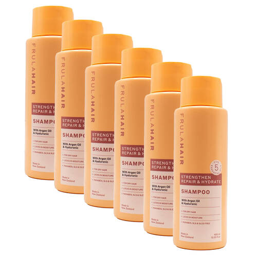 6PK Frula Hair 400ml Shampoo Strengthen Repair & Hydrate