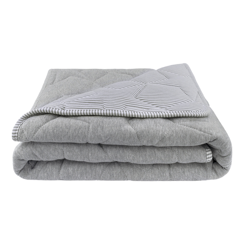 Living Textiles Cotton Jersey Cot Comforter Grey 95x110cm