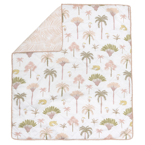Lolli Living Diamond Quilted Cot Comforter Tropical Mia 95x110cm