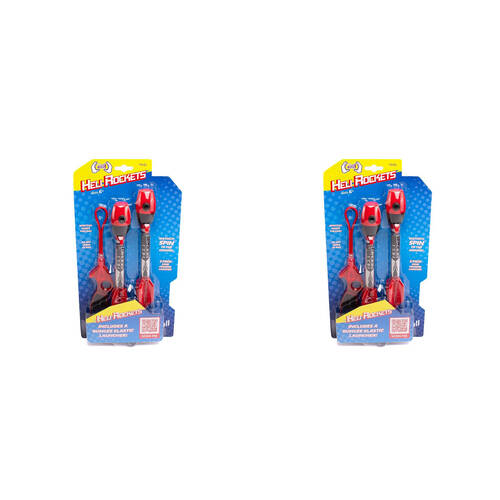 2PK Cooee Soft Foam Tip Heli Rockets Kids Outdoor Toy 6y+