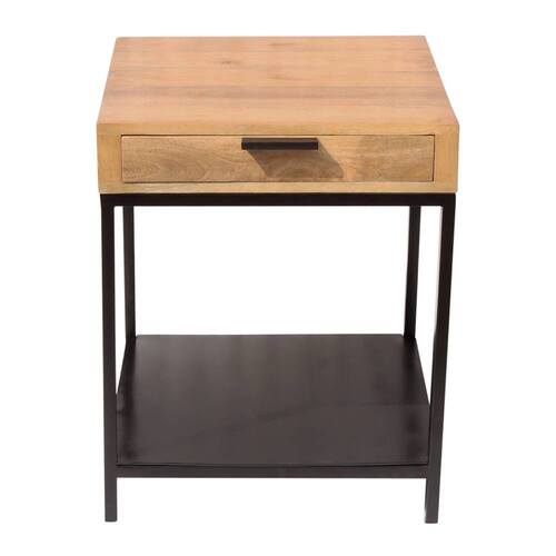 J. Elliot Clifton Side Table 50x50x61cm Natural & Black