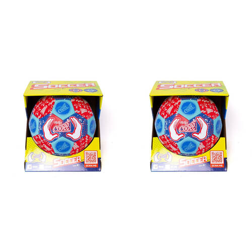 2PK Cooee Size 5 Neoprene Beach Soccer Ball - Red 6y+