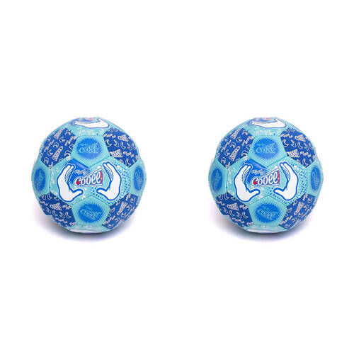 2PK Cooee Size 5 Neoprene Beach Soccer Ball - Blue 6y+