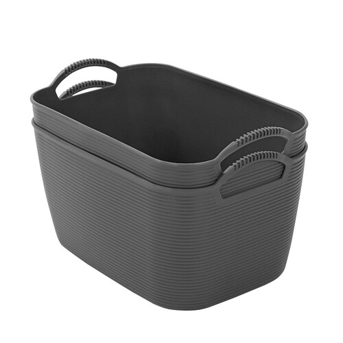 2PK Boxsweden 30.5cm Flexible Storage Basket Medium - Assorted