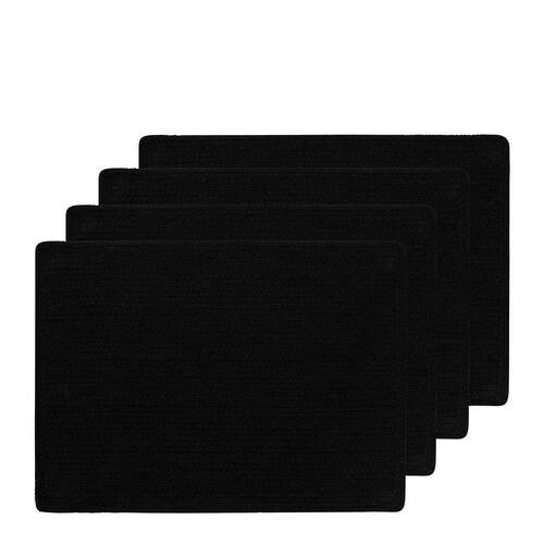 J. Elliot Miller Braided Placemat Set of 4 33x48cm Black