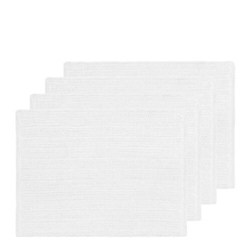 J. Elliot Miller Braided Placemat Set of 4 33x48cm White