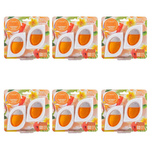 6x 2pc Air Fusion Car Vent Clip Air Freshener 7.5ml - Hawaiian Paradise