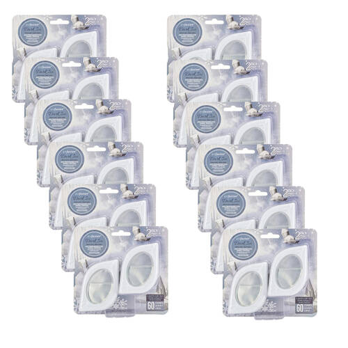 12x 2pc Air Fusion Car Vent Clip Air Freshener 7.5ml - Black Ice