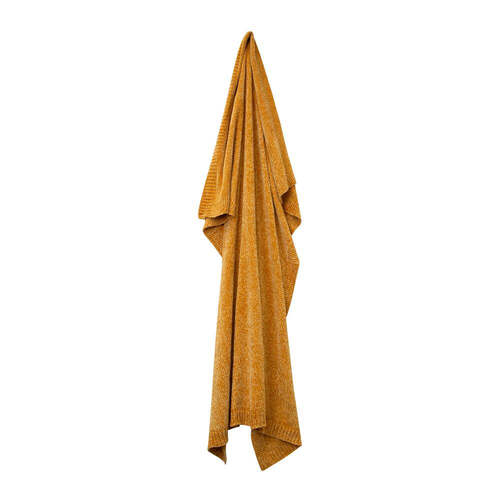 J.Elliot Leslie Chenille Throw 130x160cm Ochre