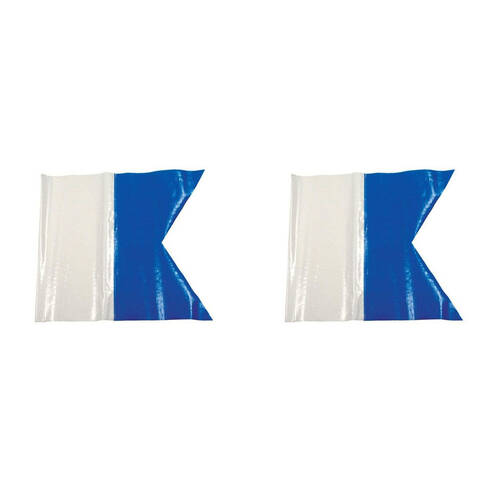 2PK Mirage Large Safety Universal Dive Flag 60 x 75cm White/Blue