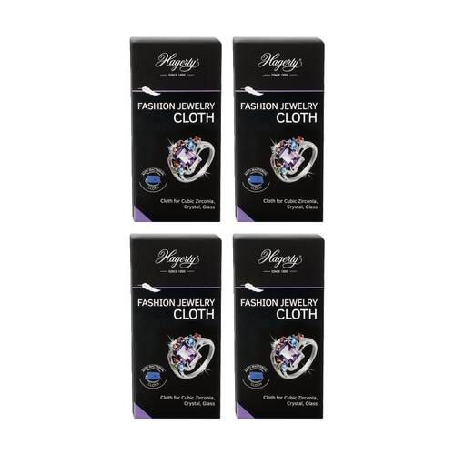4PK Hagerty Fashion Jewellery Polishing Cloth Cubic Zirconia Crystal 30x36cm