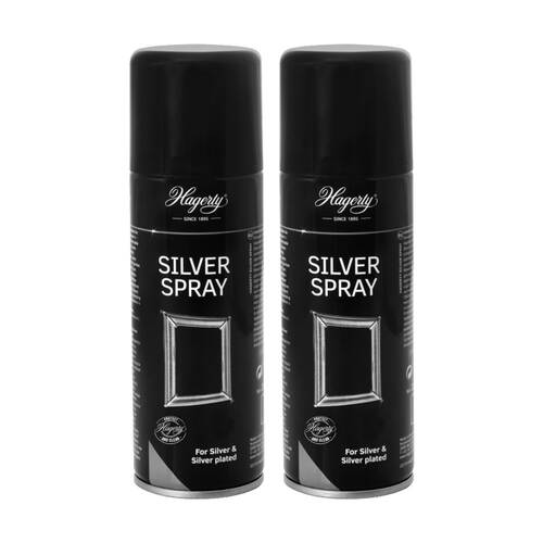 2PK Hagerty Silver Cleaning Spray Metal Cleaner/Polish Maintain Shine 200ml