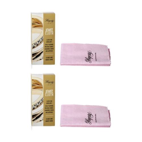 2PK Hagerty Jewel Cleaning/Polishing Cloth Jewellery Care Accessory 30x24cm