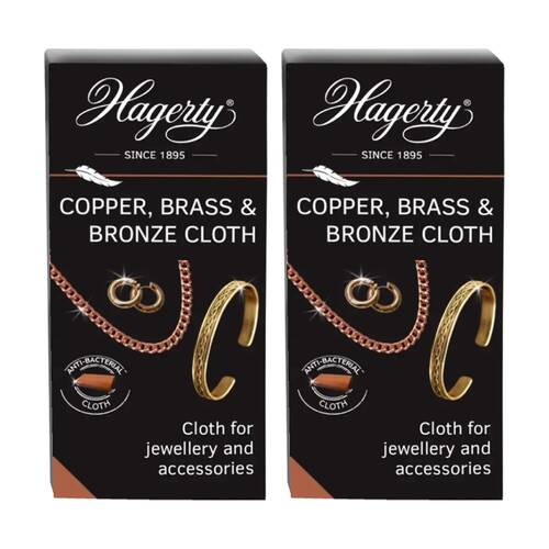 2PK Hagerty Copper Brass & Bronze Polishing Cloth Metal Care Accessory 30x36cm