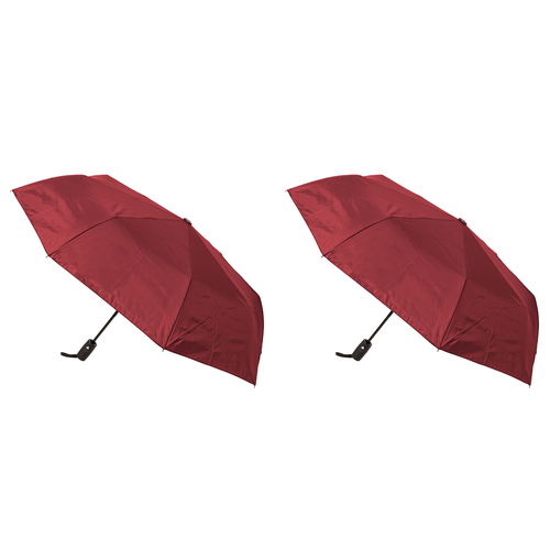 2PK Clifton UPF50+ Auto Open Smooth Folding Umbrella - Burgundy Red